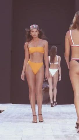 abs ass bikini brunette model gif