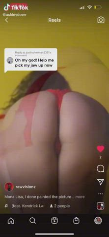 Ass Bending Over Thong TikTok gif