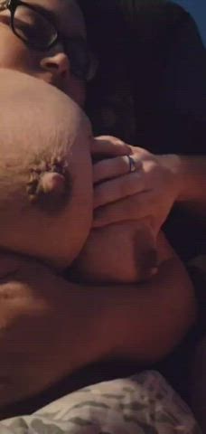 breast sucking couple sucking tits gif