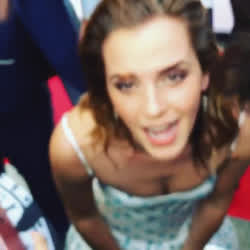 Babe Boobs British Celebrity Cleavage Emma Watson Lips gif