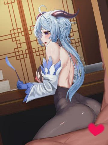 3D Anime Clothed Hentai Lingerie Monster Girl Reverse Cowgirl Stockings gif