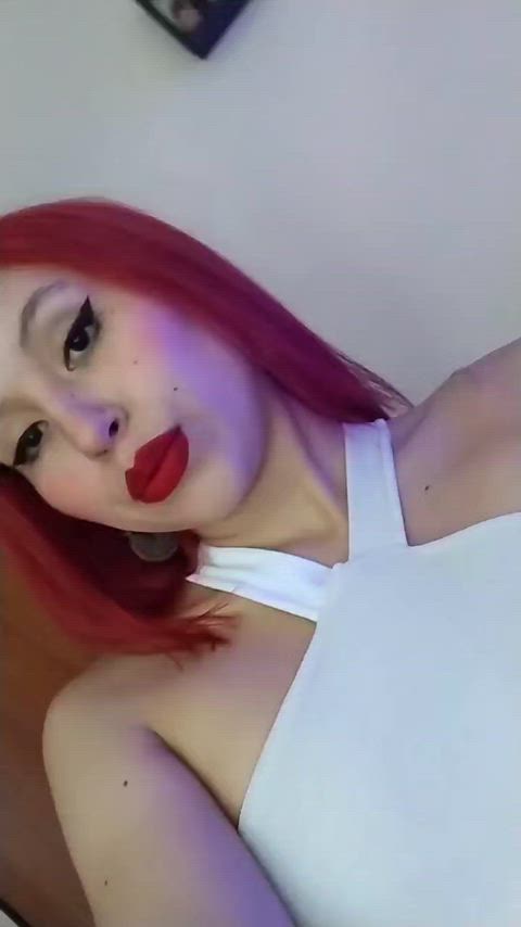 domination femdom lips mistress red hair sensual gif