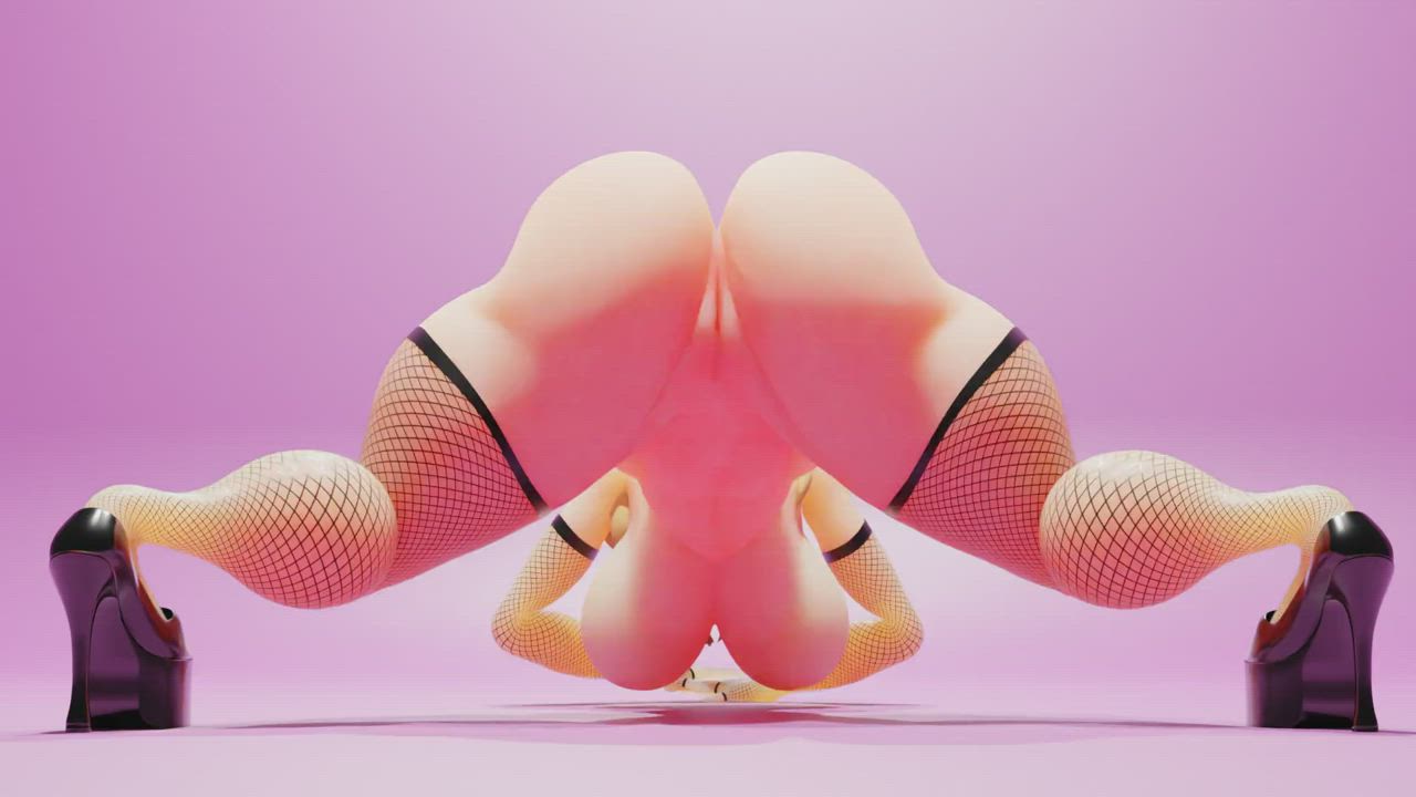 3D Animation Big Ass Big Tits Twerking gif