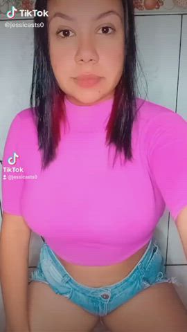 Braless Brazilian TikTok gif