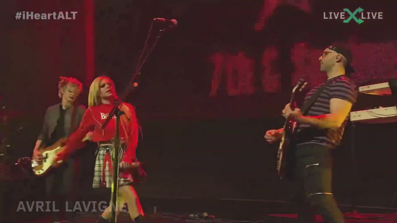 Avril Lavigne Boots Upskirt gif