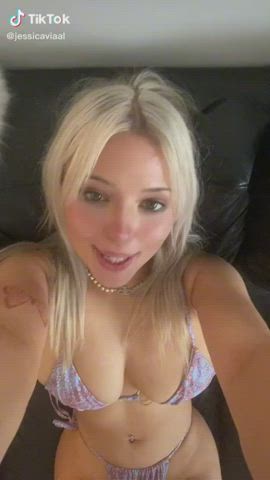 big tits busty cleavage tiktok tits gif