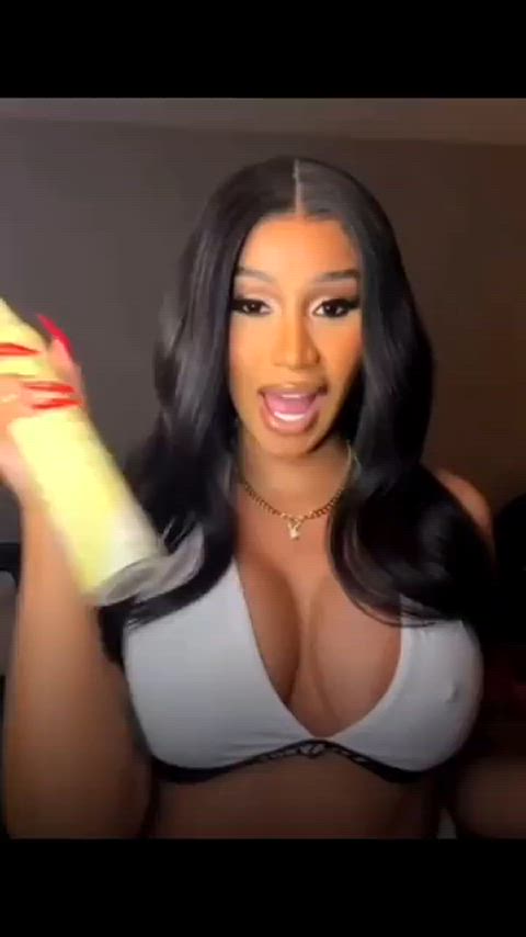 ass big tits cardi b thick-booty gif