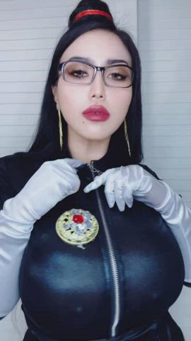 asian big tits boobs cosplay glasses gif