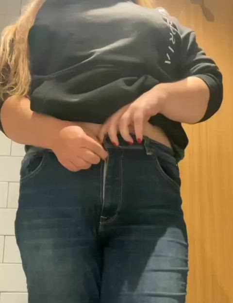 amateur chubby cute jeans onlyfans undressing gif
