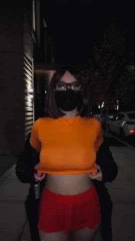Amateur Ass Cosplay Outdoor Tits gif