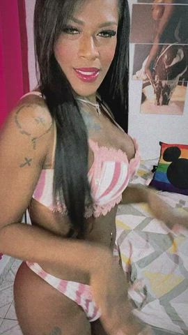 Bikini Clothed Cute Dancing Femboy Gabriela Correa Smile Trans gif