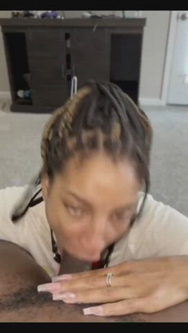 blowjob deepthroat ebony gif