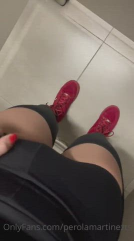 Bulging in her workout outfit