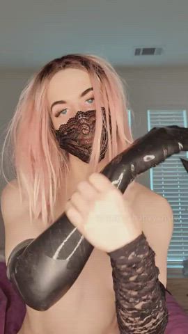 anal blonde fisting mask messy tits trans gif