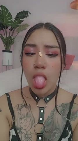 amateur blowjob cumshot natural tits orgasm gif