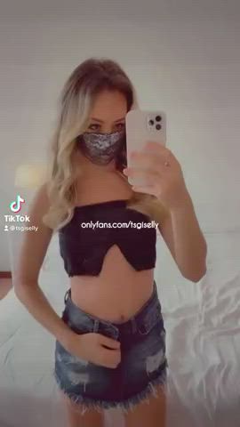 Big Dick Blonde Cock Girl Dick Girlfriend OnlyFans Surprise Tease TikTok gif