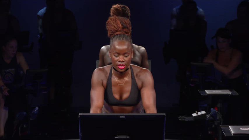 bouncing tits sports bra workout gif