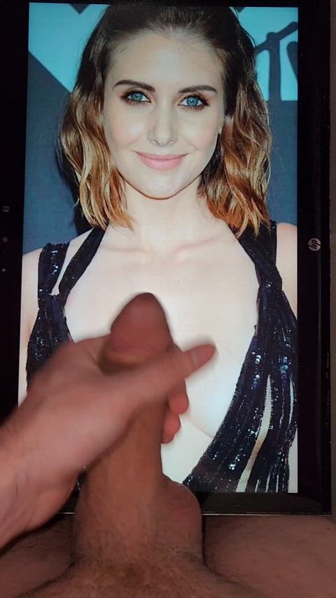 alison brie big dick big tits celebrity cum cumshot facial jerk off tits tribute