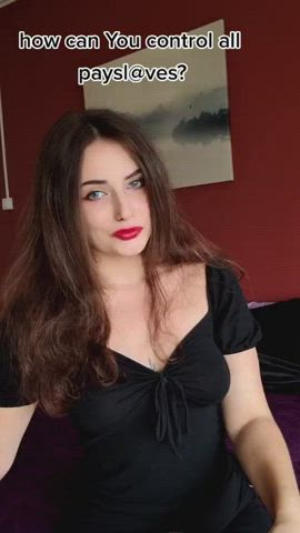 brunette dominatrix femdom fetish findom goddess kinky lipstick fetish mistress gif