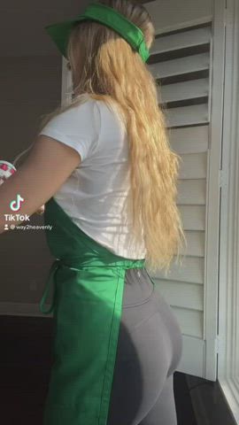 blonde busty petite tiktok gif