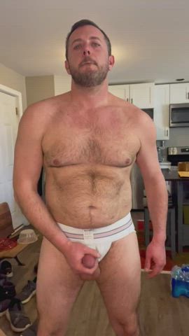 cock daddy gay jerk off male masturbation underwear gif