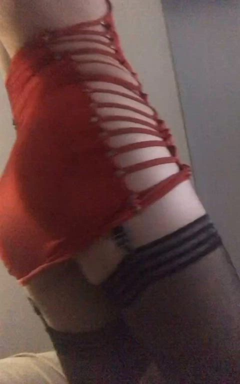 ass big ass femboy lingerie slapping stockings gif