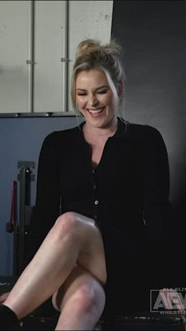 blonde cute legs thighs wrestling gif