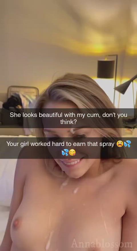 She work hard to make me cum so she earned it