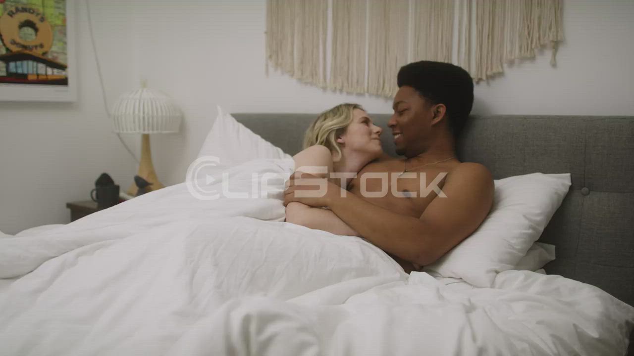 Interracial NSFW Snuggle gif