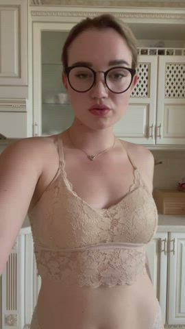 kitchen lingerie solo gif