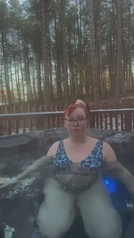 perky redhead swimsuit teasing tiktok tits uk wet white girl gif