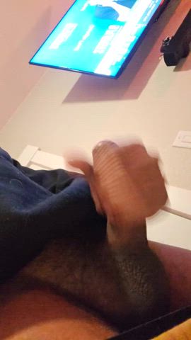 big dick cock cock milking jerk off masturbating milking solo gif