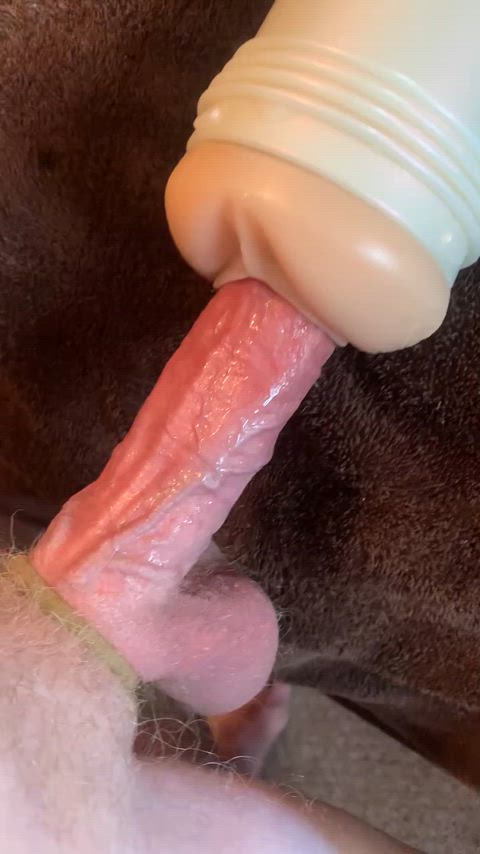 amateur bwc big dick cock ring fleshlight male masturbation thick cock veiny wet