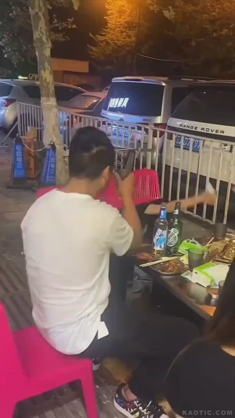 asian fetish party exposed-in-public gif