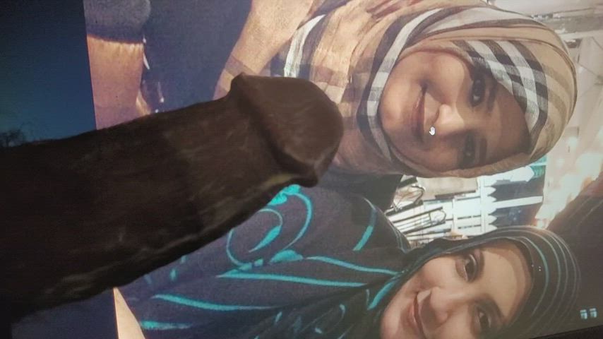 Cock Worship Hijab Jerk Off gif