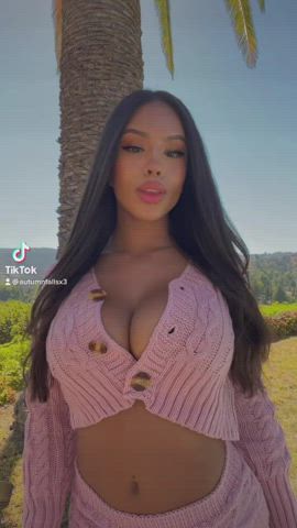 autumn falls big tits cleavage pretty tiktok gif