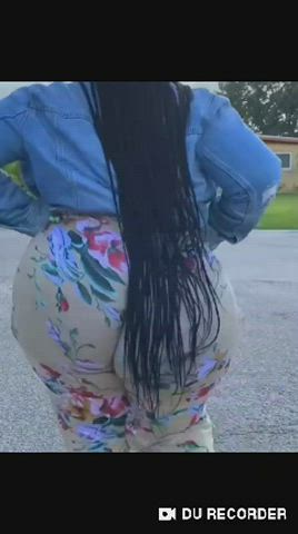 Ass BBW Big Ass Booty Ebony Intense Jiggling Leggings Thick gif