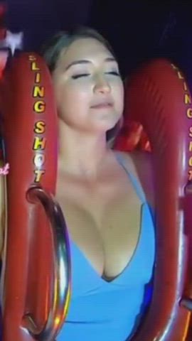 Boobs Brunette Cleavage gif