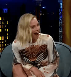 When her secret sex tape is played for the audience... [Margot Robbie]