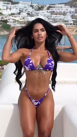 Priscilla Aqilla - Purple Bikini 👙👀