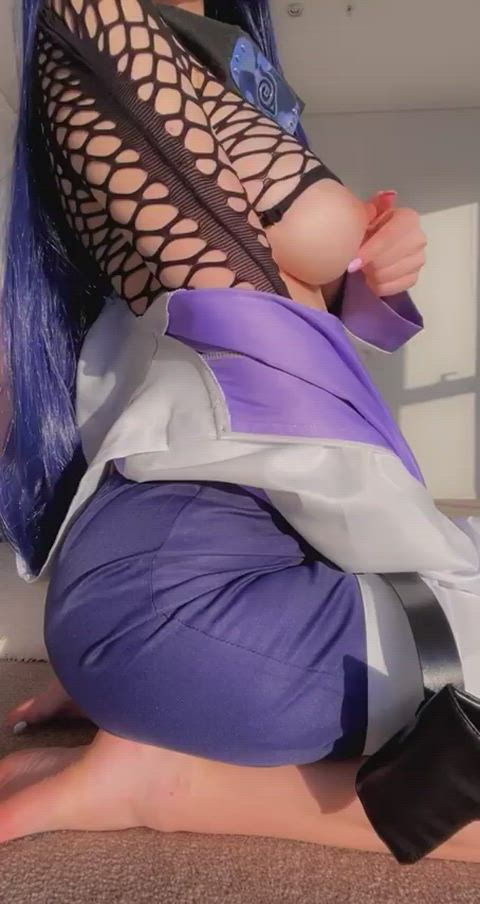 boobs cosplay jiggling perky gif