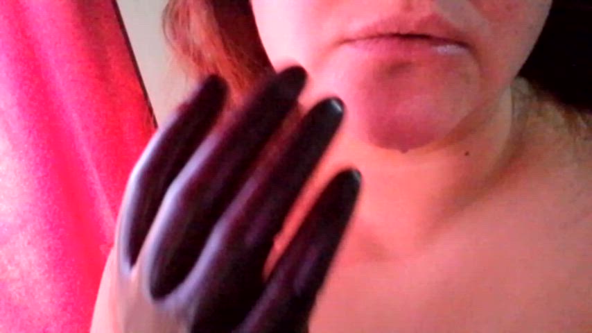 latex latex gloves lips gif