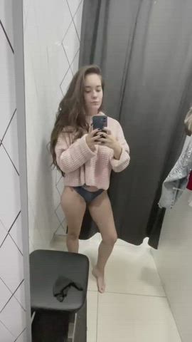 amateur big tits fitting room gif