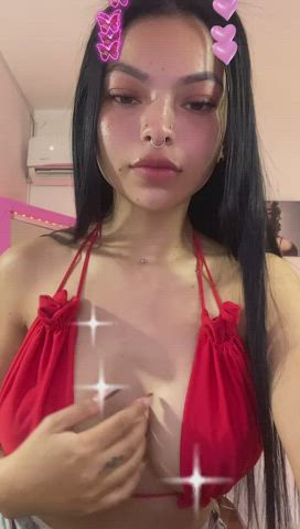 Latina Piercing Sex Tits gif