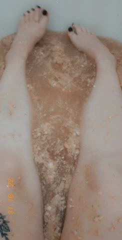 bathtub feet messy gif