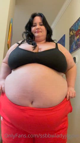 bbw brunette chubby underwear gif