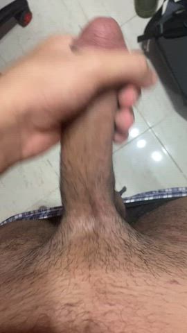 bbc big dick masturbating gif