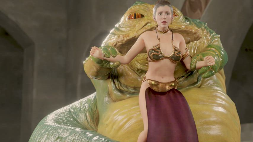 Slave Leia in her Gold Bikini gets licked by Jabba (PN34)