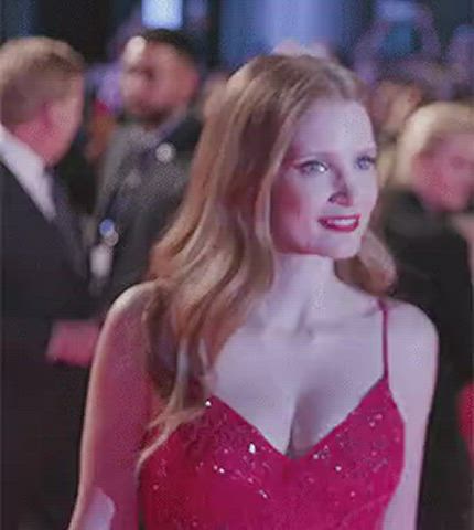 cleavage jessica chastain redhead gif