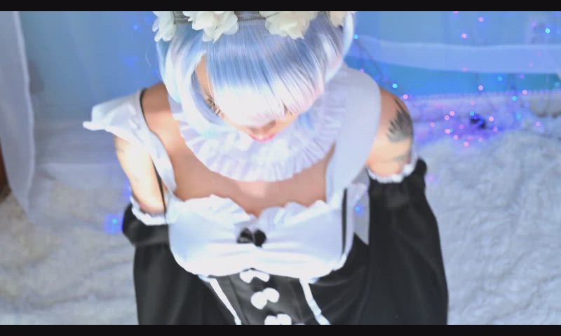 anime asian cosplay japanese maid teen gif